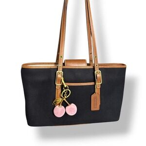 VTG Coach Legacy West Black Twill‎ Minimalist Glam Shoulder Tote Bag